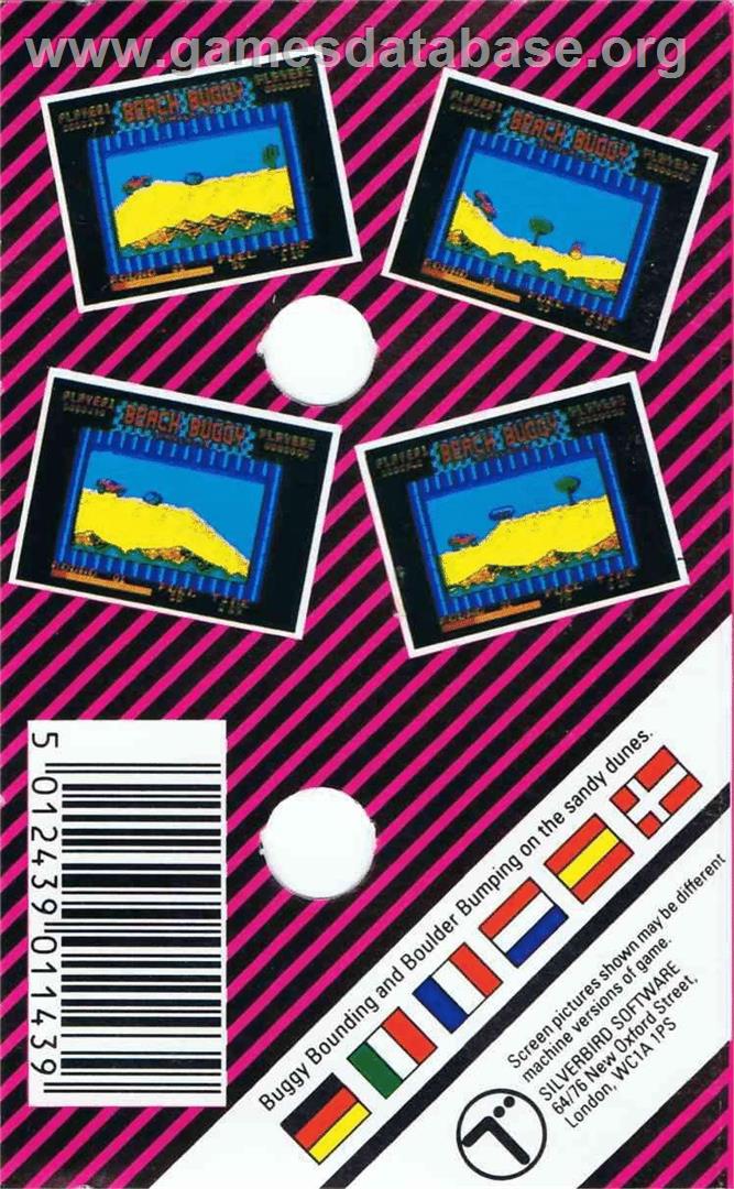 Beach Buggy Simulator - Commodore 64 - Artwork - Box Back
