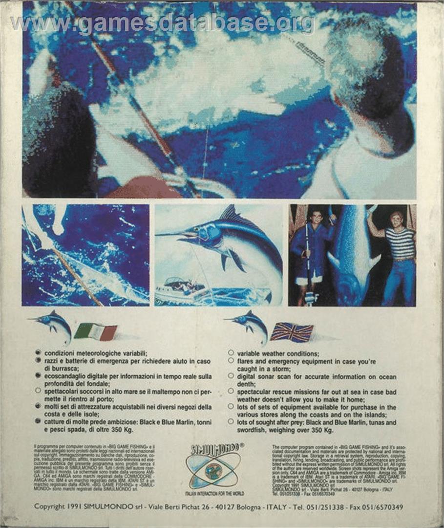 Big Game Fishing - Commodore 64 - Artwork - Box Back