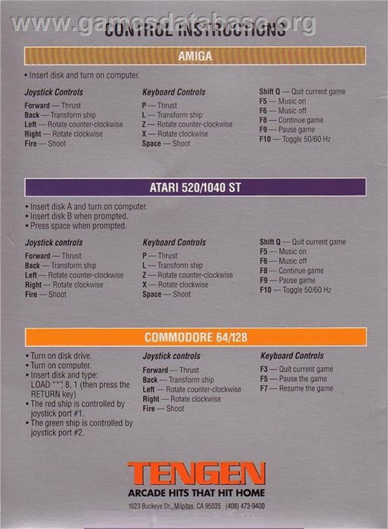 Blasteroids - Commodore 64 - Artwork - Box Back