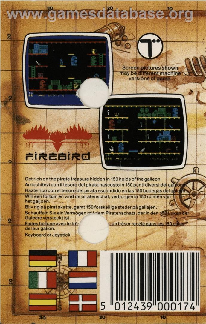 Booty - Commodore 64 - Artwork - Box Back