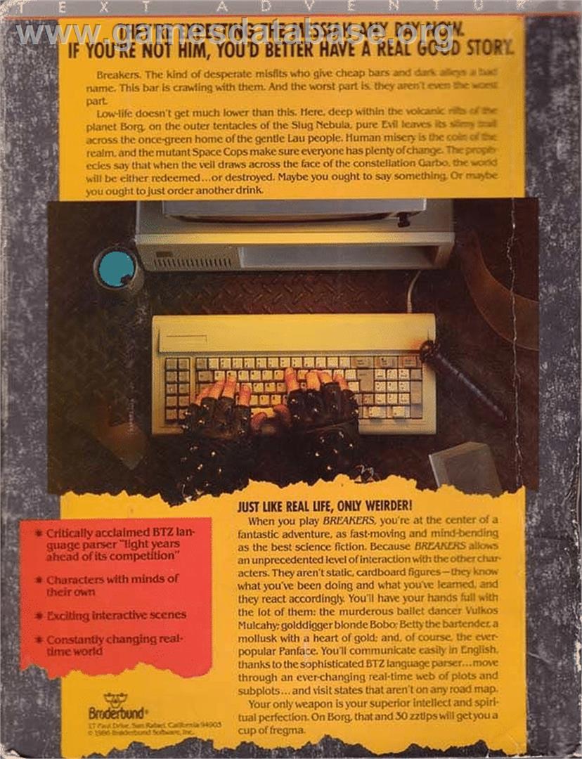 Breakers - Commodore 64 - Artwork - Box Back