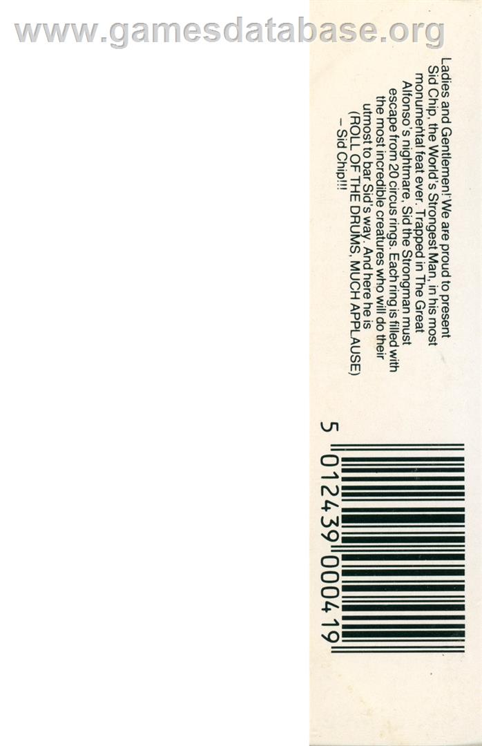Circus Circus - Commodore 64 - Artwork - Box Back