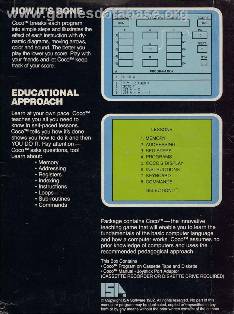 Coco - Commodore 64 - Artwork - Box Back