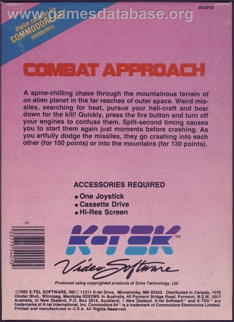 Combat Approach - Commodore 64 - Artwork - Box Back