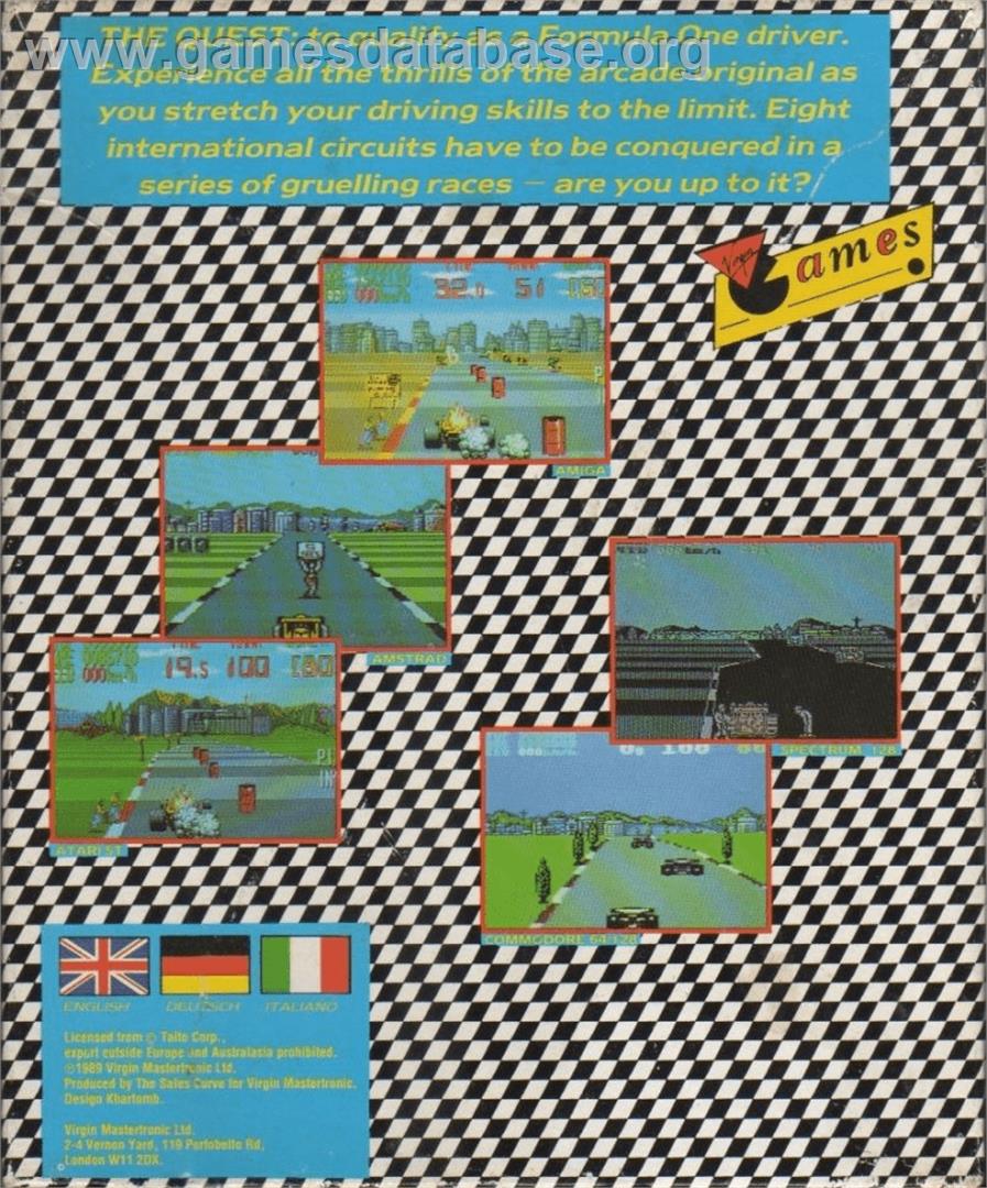 Continental Circus - Commodore 64 - Artwork - Box Back
