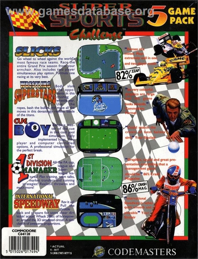 Cue Boy - Commodore 64 - Artwork - Box Back