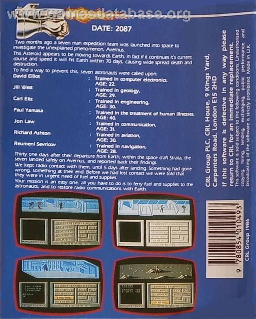 Cyborg - Commodore 64 - Artwork - Box Back