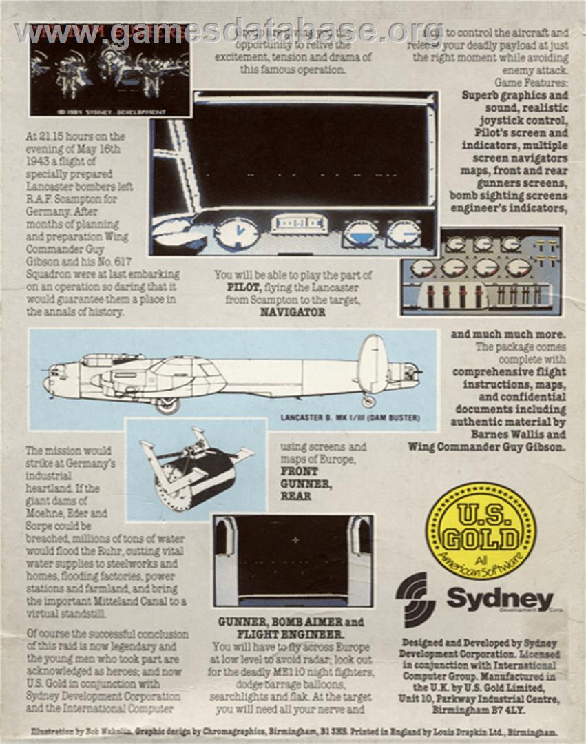 Dam Busters - Commodore 64 - Artwork - Box Back