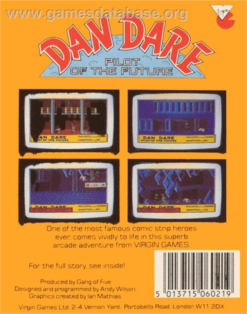 Dan Dare: Pilot of the Future - Commodore 64 - Artwork - Box Back