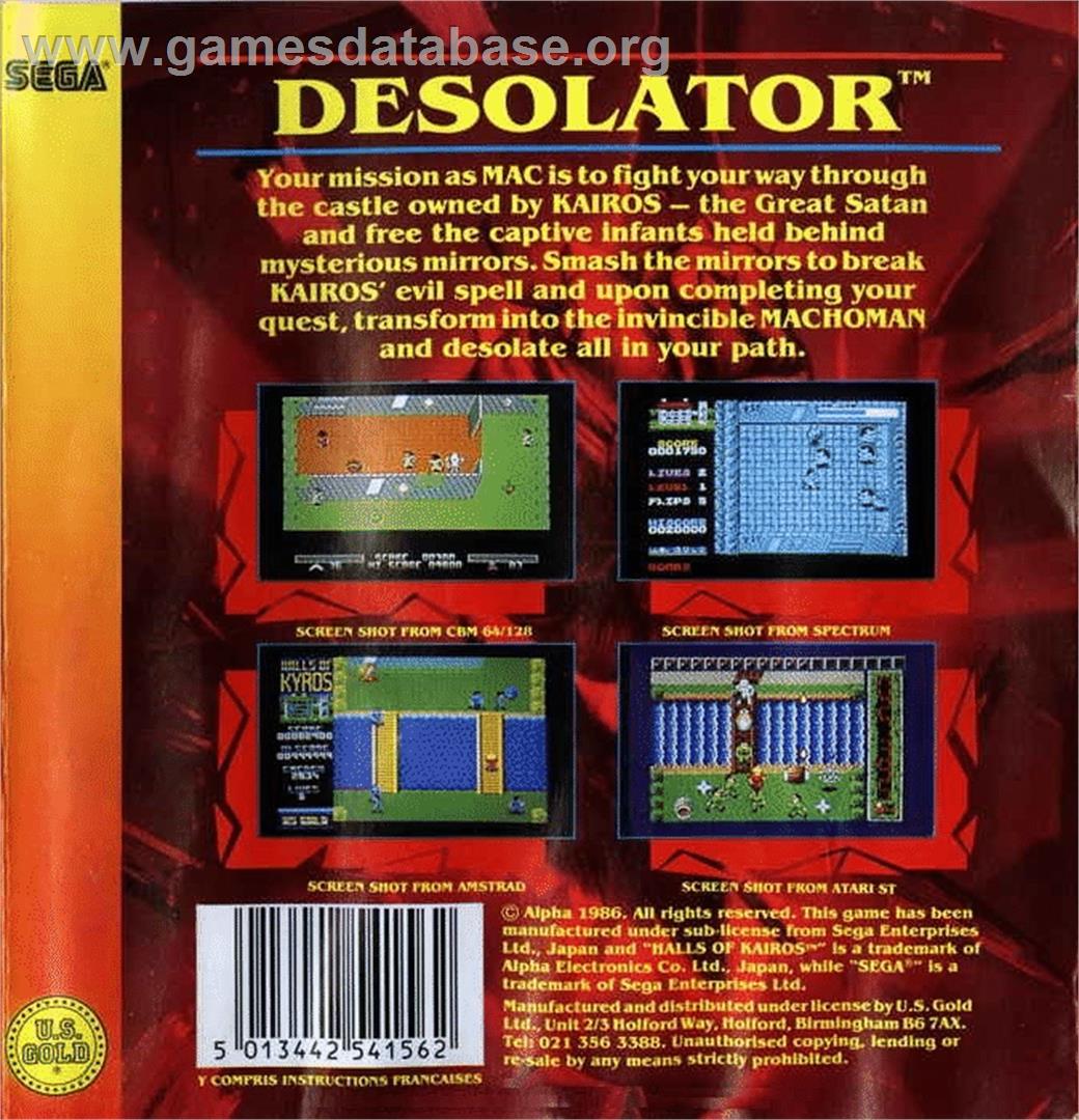 Desolator - Commodore 64 - Artwork - Box Back
