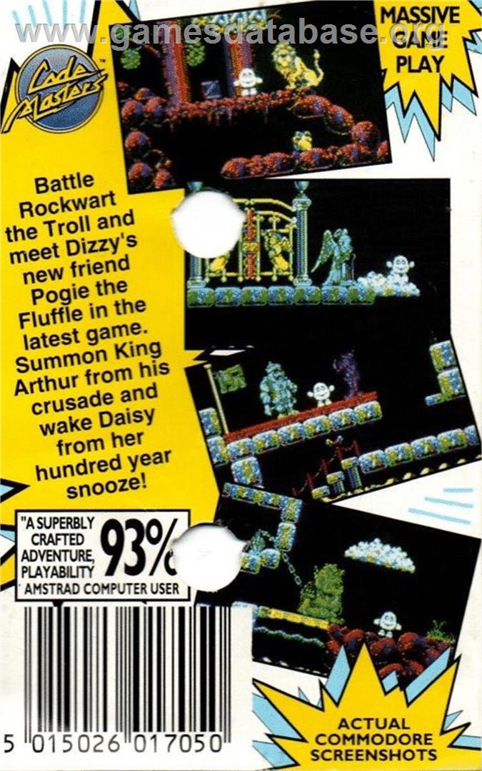 Dizzy 6 - Prince Of The Yolkfolk - Commodore 64 - Artwork - Box Back