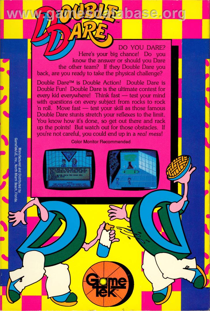 Double Dare - Commodore 64 - Artwork - Box Back