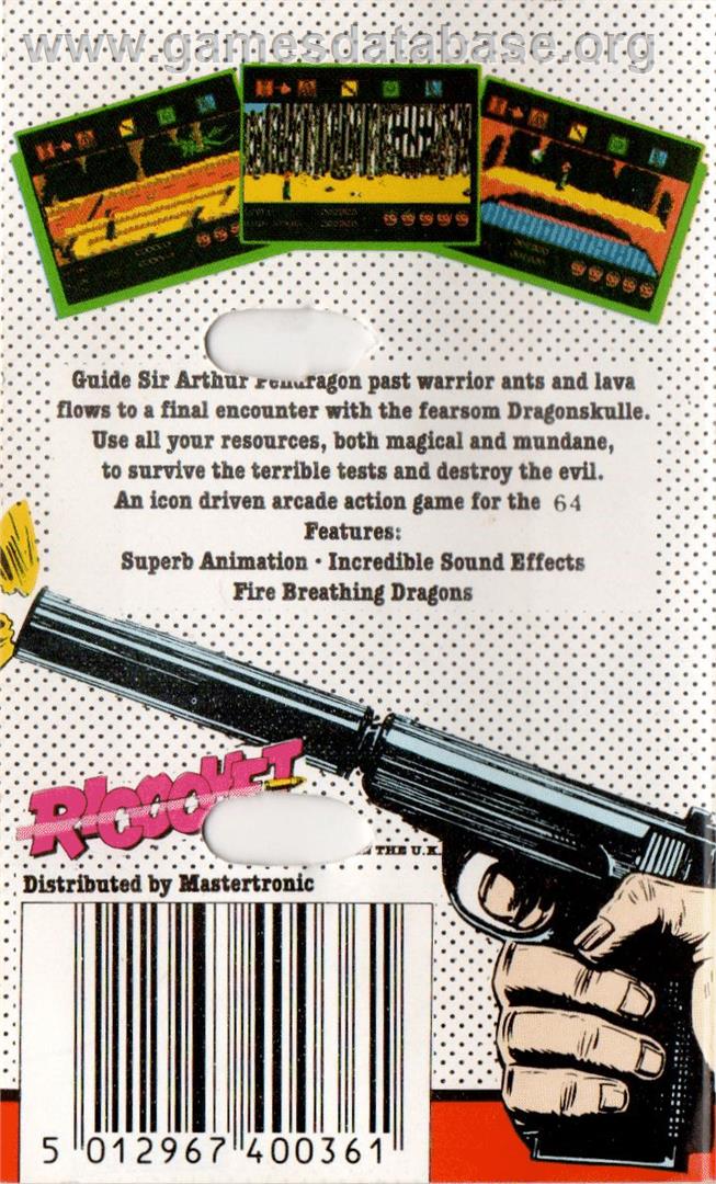Dragon Skulle - Commodore 64 - Artwork - Box Back