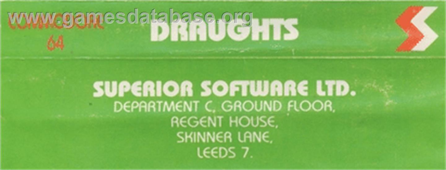 Draughts - Commodore 64 - Artwork - Box Back