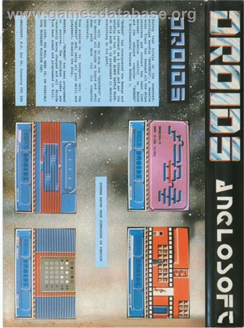 Droids (Anglosoft) - Commodore 64 - Artwork - Box Back