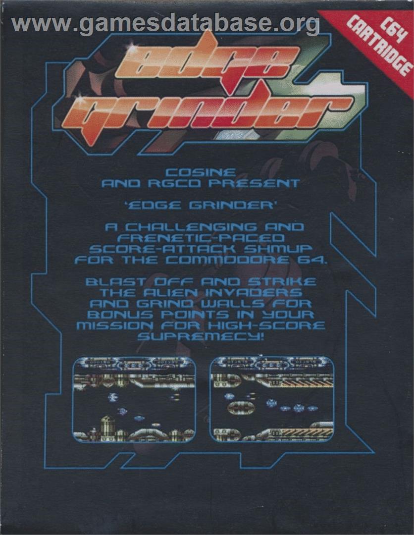 Edge Grinder - Commodore 64 - Artwork - Box Back