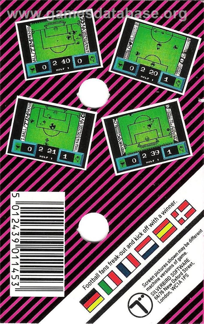 European 5-a-side - Commodore 64 - Artwork - Box Back