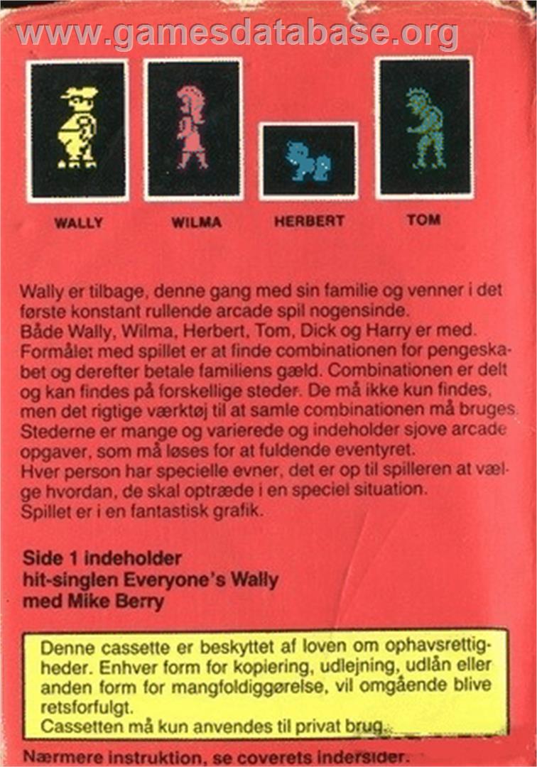 Everyone's A Wally - Commodore 64 - Artwork - Box Back