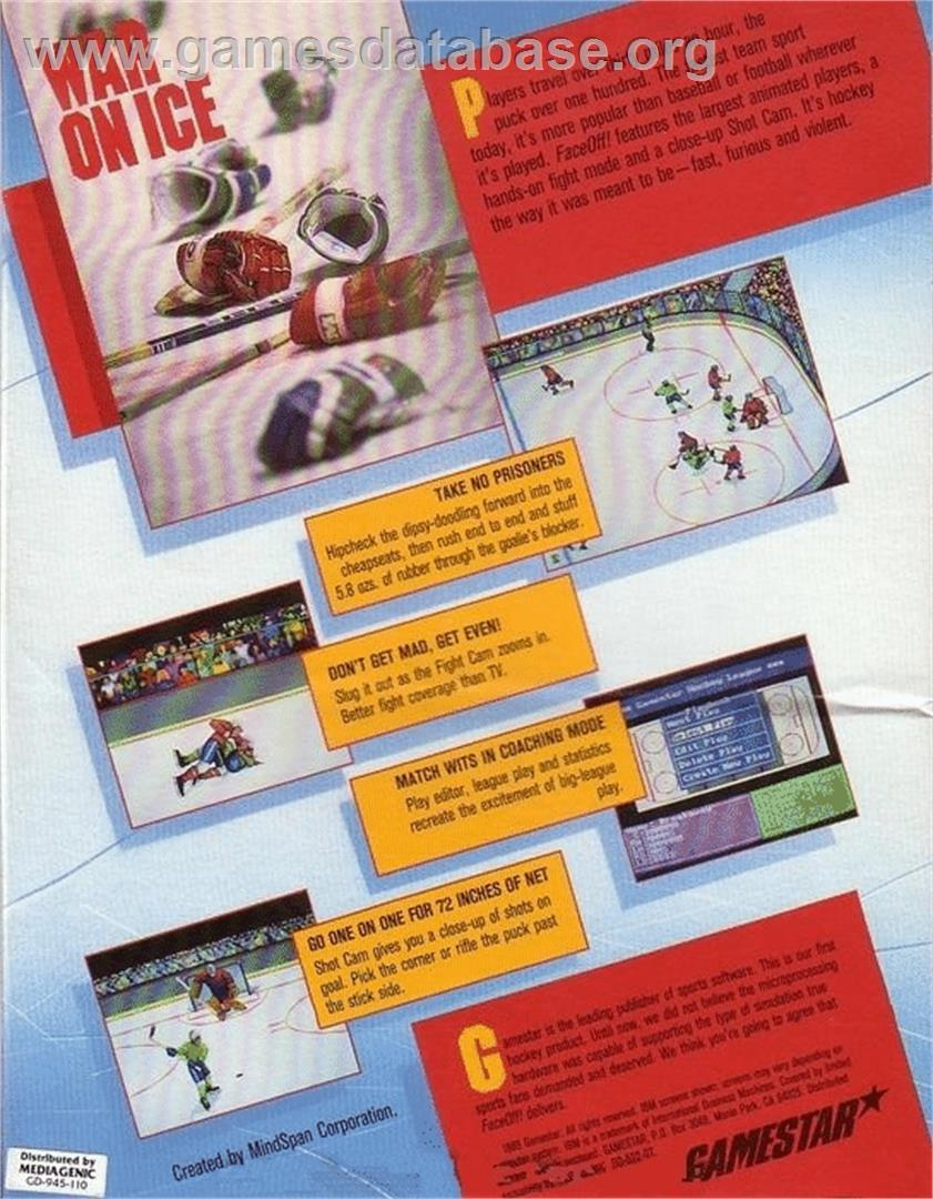 Face-Off (Compute!) - Commodore 64 - Artwork - Box Back