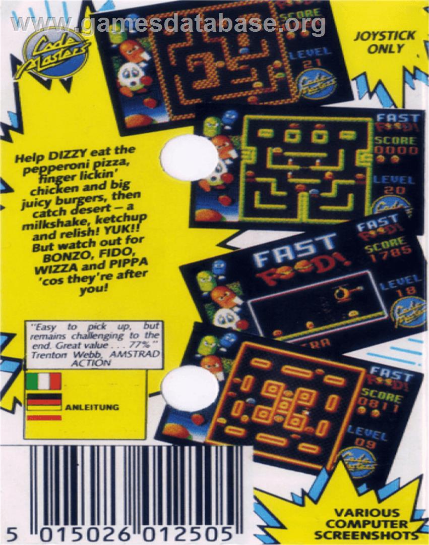 Fast Food - Commodore 64 - Artwork - Box Back