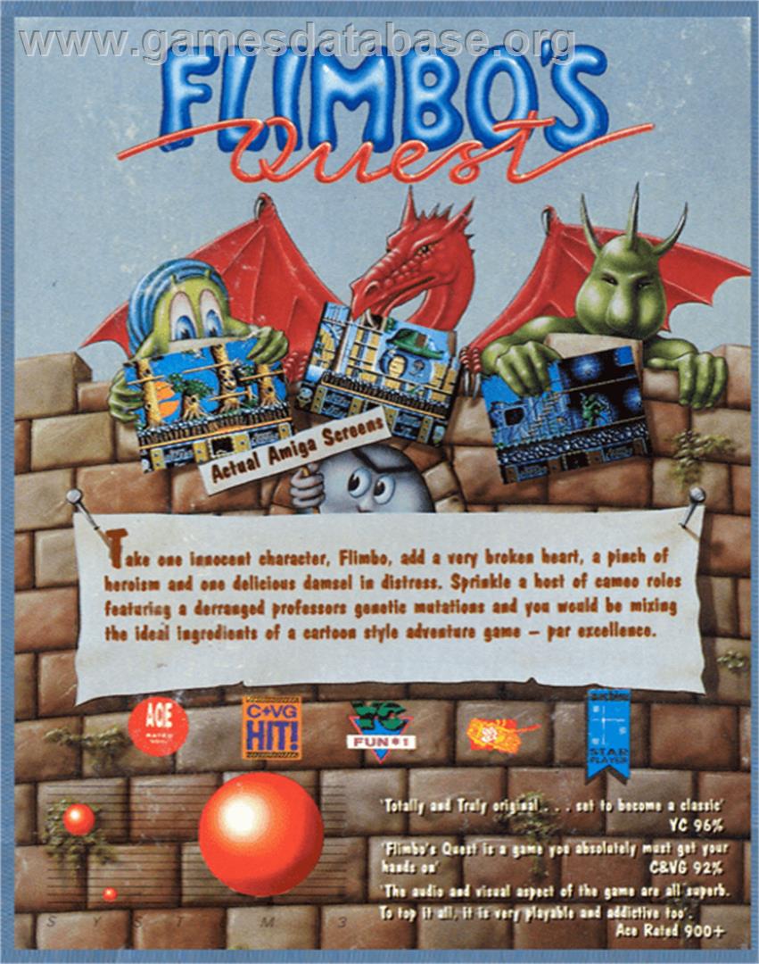 Flimbo's Quest - Commodore 64 - Artwork - Box Back