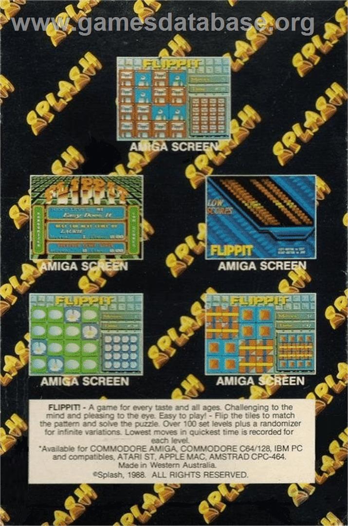Flippit - Commodore 64 - Artwork - Box Back