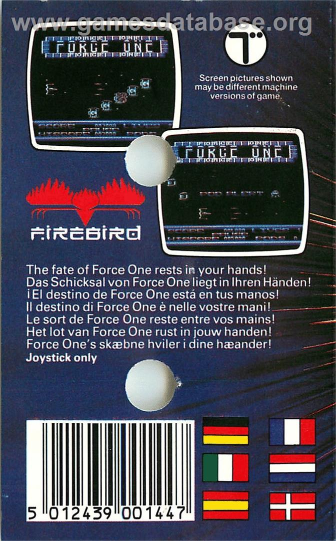 Force One - Commodore 64 - Artwork - Box Back