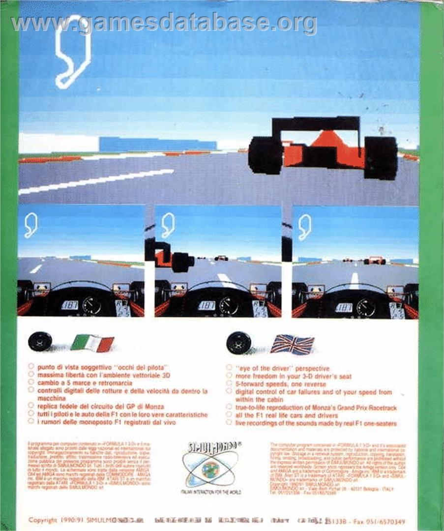 Formula 1 3d - F.1 Manager 2 - Commodore 64 - Artwork - Box Back
