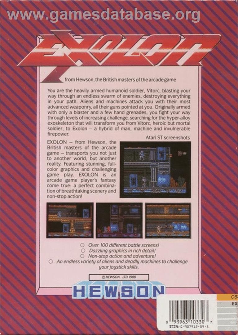 Four Smash Hits - Commodore 64 - Artwork - Box Back