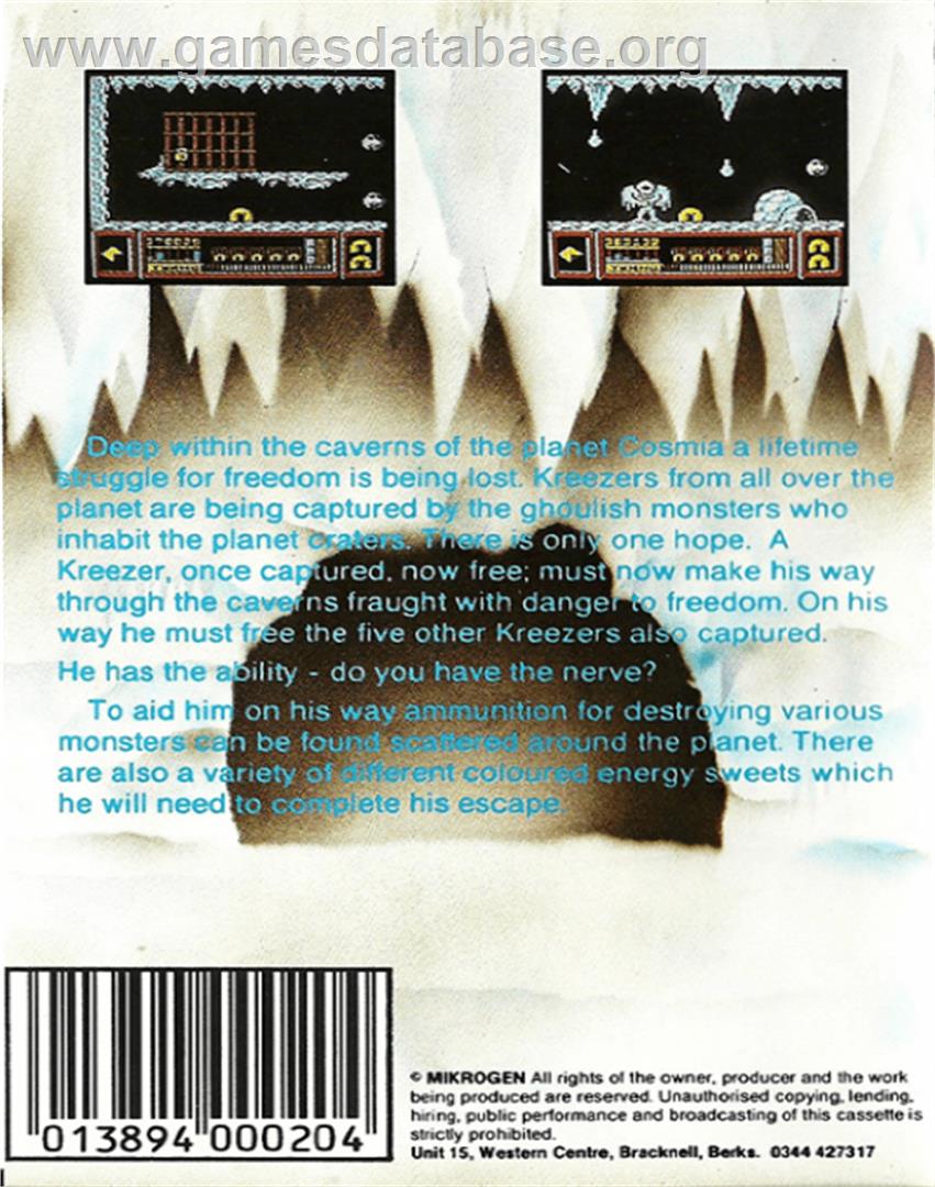 Frost Byte - Commodore 64 - Artwork - Box Back
