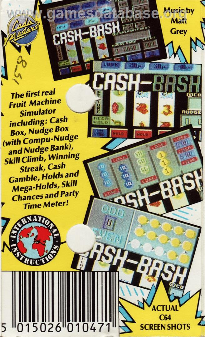 Fruit Machine Simulator - Commodore 64 - Artwork - Box Back