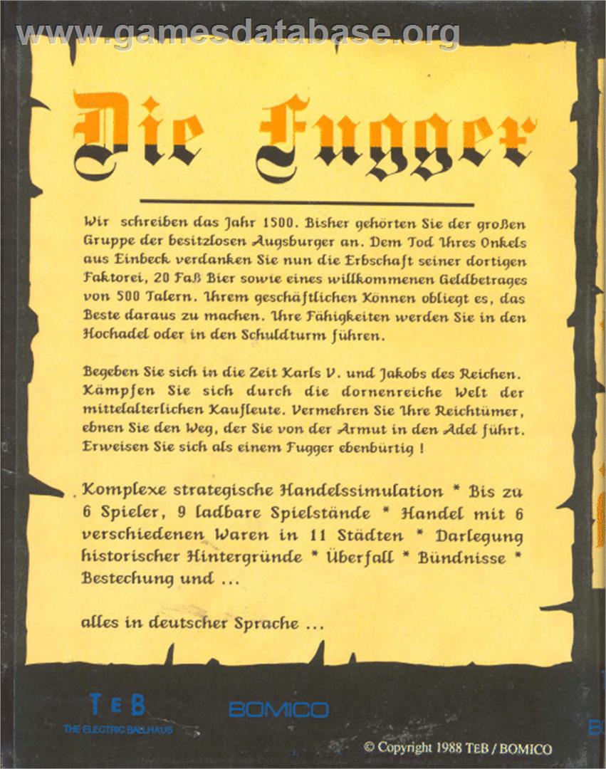 Fugger - Commodore 64 - Artwork - Box Back