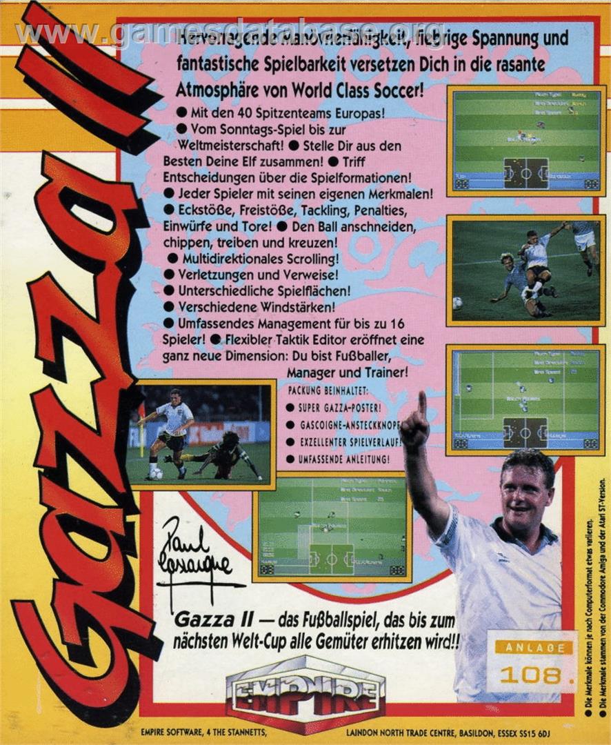Gazza 2 - Commodore 64 - Artwork - Box Back