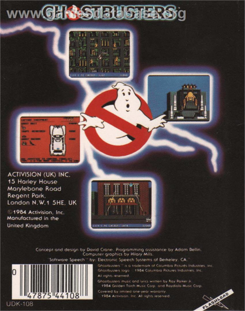 Ghostbusters - Commodore 64 - Artwork - Box Back