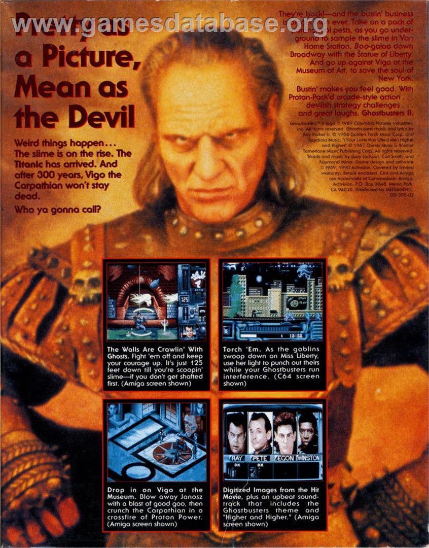 Ghostbusters 2 - Commodore 64 - Artwork - Box Back