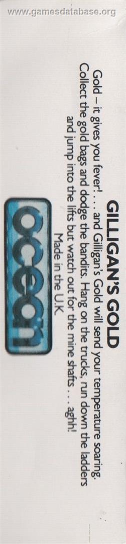 Gilligan's Gold - Commodore 64 - Artwork - Box Back