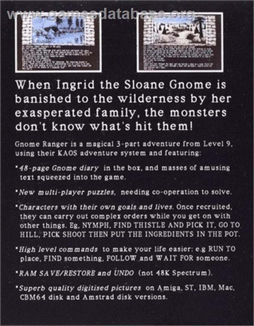 Gnome Ranger - Commodore 64 - Artwork - Box Back