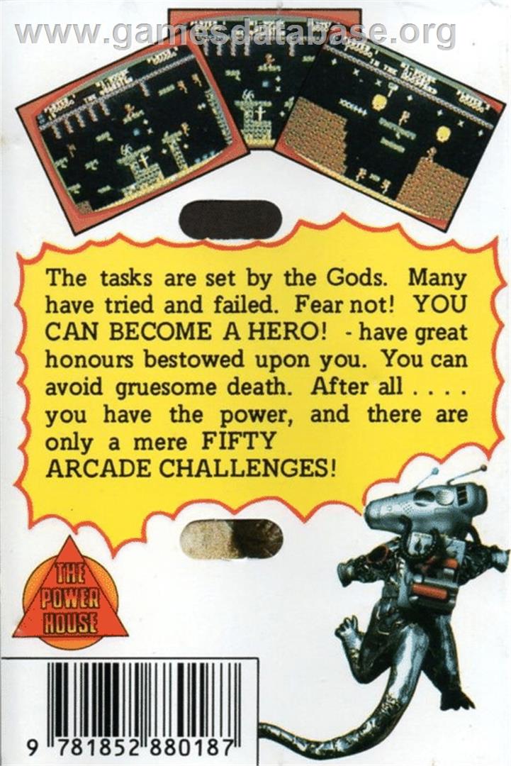 Gods And Heroes - Commodore 64 - Artwork - Box Back