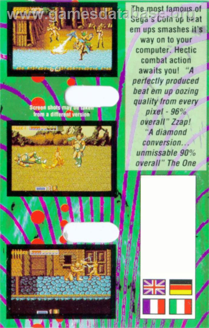 Golden Axe - Commodore 64 - Artwork - Box Back