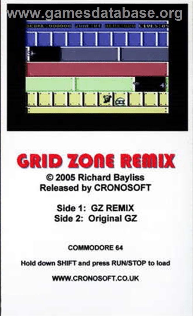 Grid Zone Remix - Commodore 64 - Artwork - Box Back