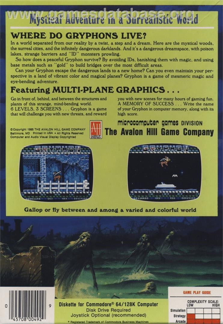 Gryphon - Commodore 64 - Artwork - Box Back