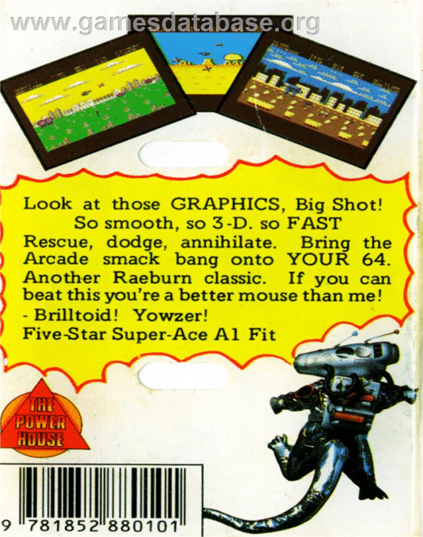 Gun Runner (Mnemonic Productions) - Commodore 64 - Artwork - Box Back