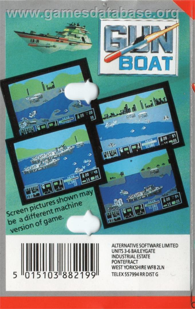 Gunboat - Commodore 64 - Artwork - Box Back