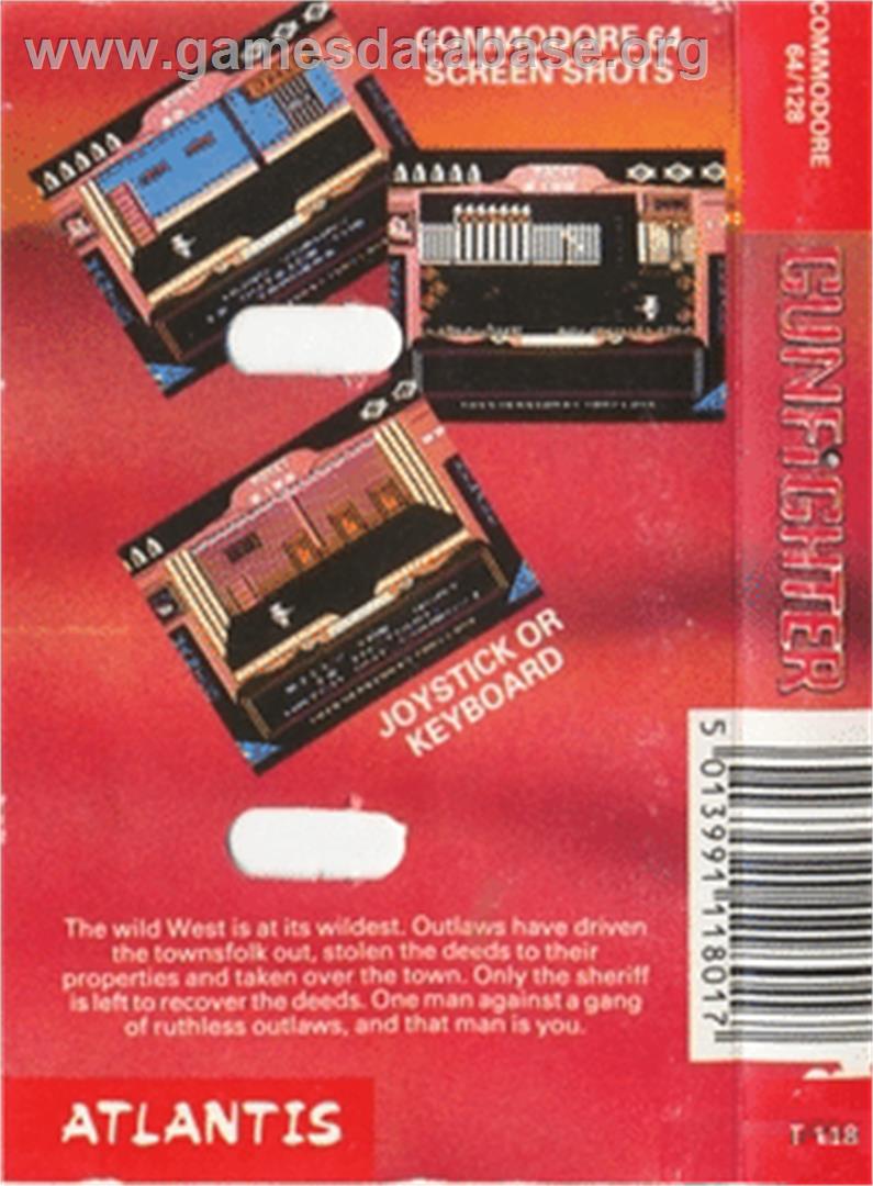 Gunfighter (Atlantis Software) - Commodore 64 - Artwork - Box Back