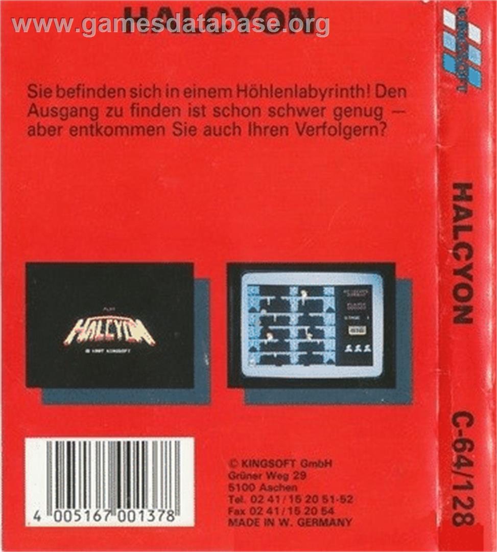 Halcyon - Commodore 64 - Artwork - Box Back