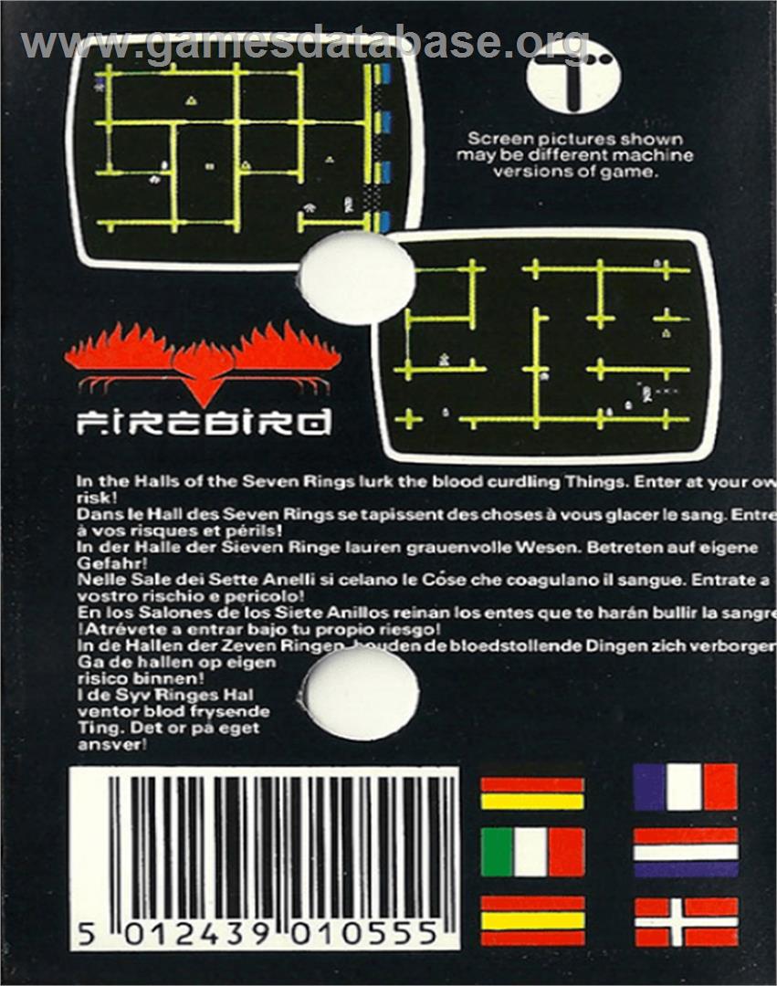 Halls of the Things - Commodore 64 - Artwork - Box Back