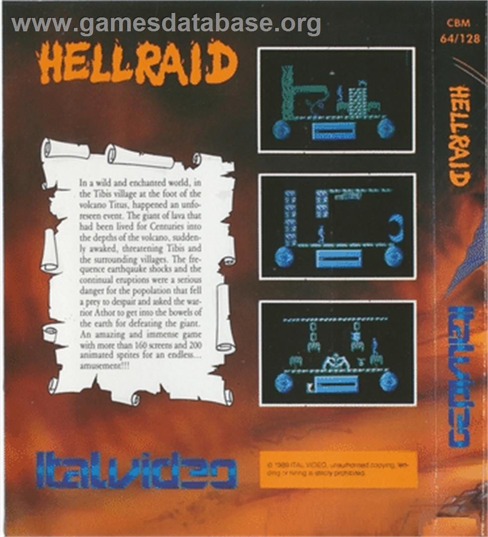 Hellraid - Commodore 64 - Artwork - Box Back