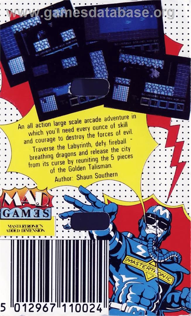 Hero of the Golden Talisman - Commodore 64 - Artwork - Box Back