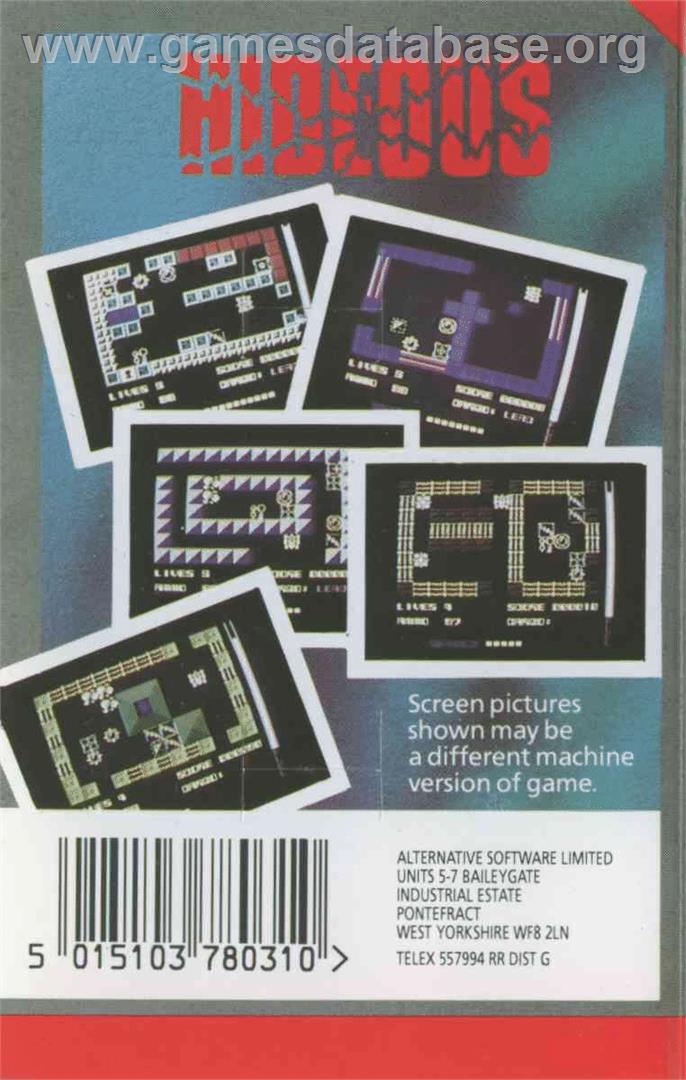 Hideous - Commodore 64 - Artwork - Box Back