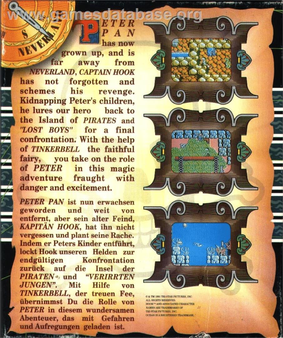 Hook - Commodore 64 - Artwork - Box Back